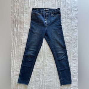 Levi’s Wedgie Skinny high rise dark wash ankle jeans